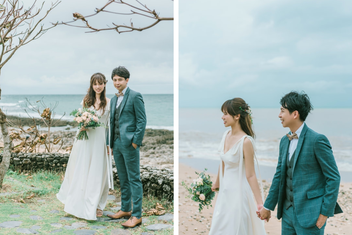 Taiwan Pre-Wedding Photoshoot Quaint Neighborhood Lush Green Hills Beach Romantic Getaway by  on OneThreeOneFour 25