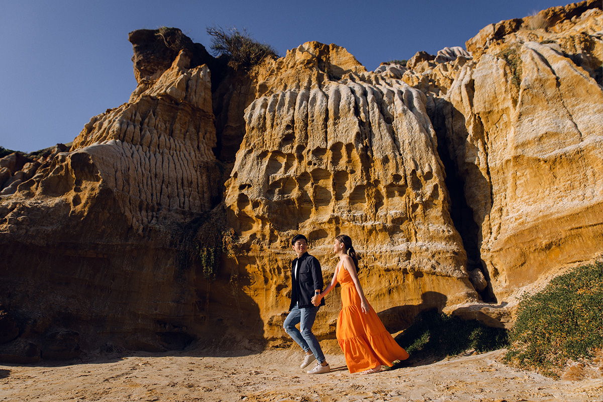 Melbourne Late Autumn Pre-wedding Photoshoot at St Patrick's Cathedral & Half Moon Bay by Freddie on OneThreeOneFour 16