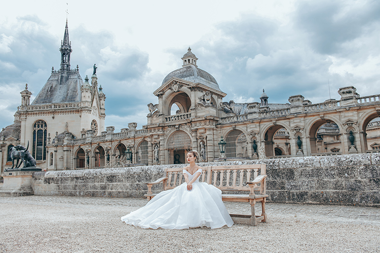 paris Château de Chantilly wedding photoshoot