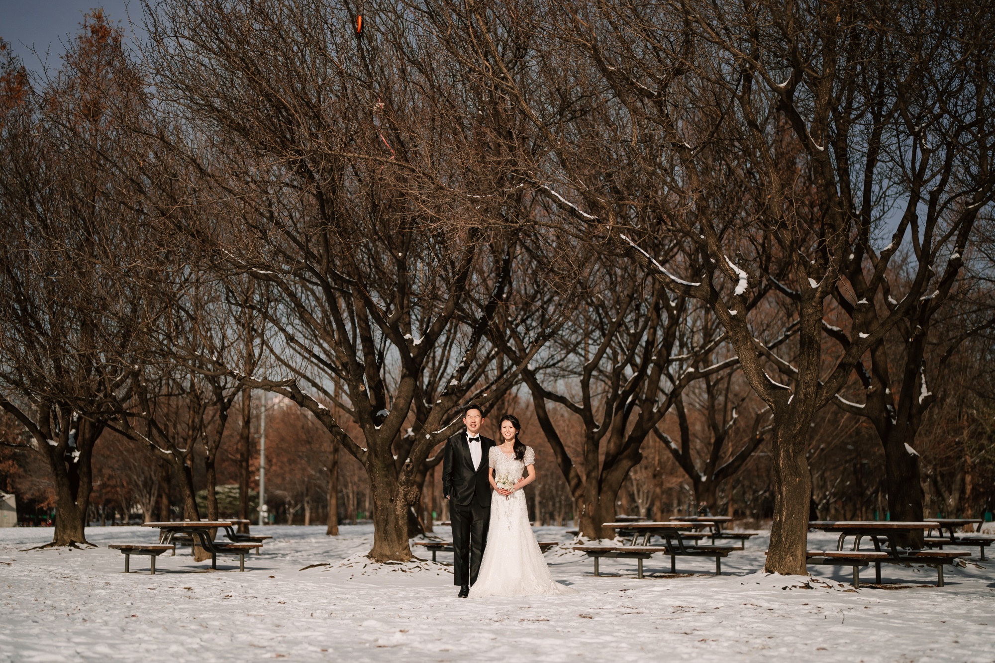 Whispers of Love in Seoul's Winter Wonderland: Snowy Pre-Wedding Extravaganza by Jungyeol on OneThreeOneFour 5