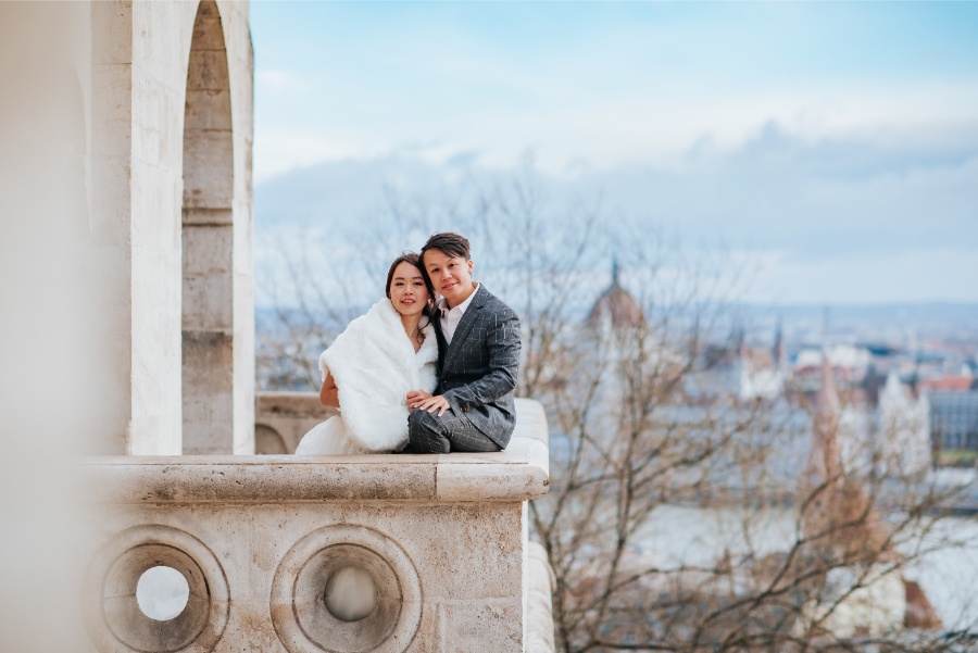 A&A: Budapest Winter Pre-wedding Photoshoot at Fisherman’s Bastion and Széchenyi Chain Bridge by Drew on OneThreeOneFour 13