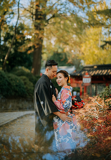 Tokyo Autumn Pre-wedding and Kimono Photoshoot 