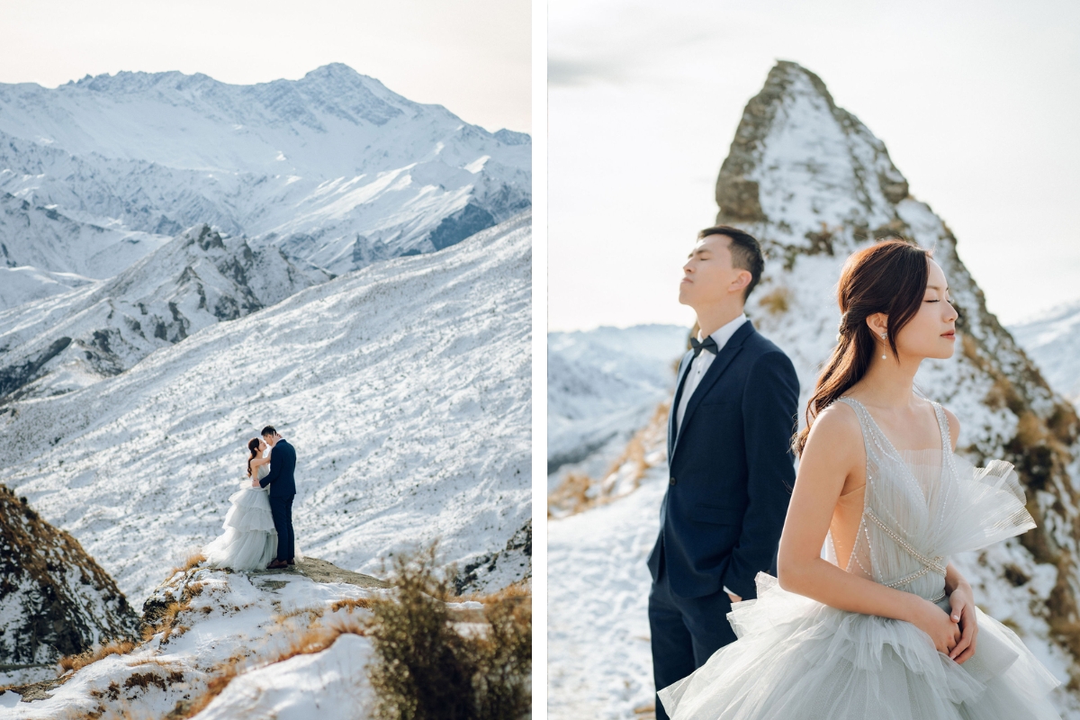 New Zealand Pre-Wedding Photoshoot with Lake Wakatipu, Skippers Canyon, Lake Tekapo, Mount Cook, and Omarama Clay Cliffs by Fei on OneThreeOneFour 12