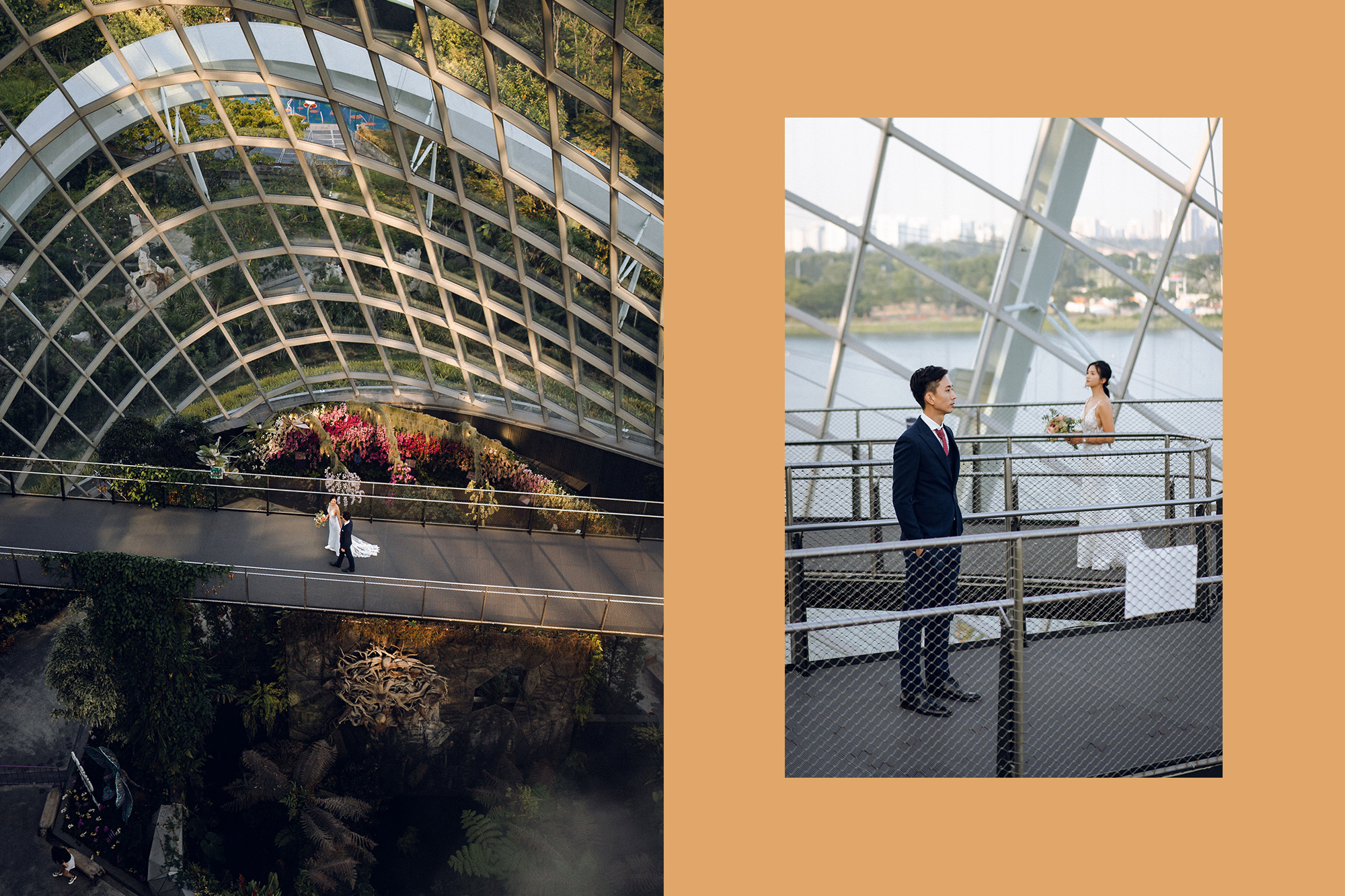 Sunset Prewedding Photoshoot At Cloud Forest, Gardens By The Bay  by Samantha on OneThreeOneFour 15