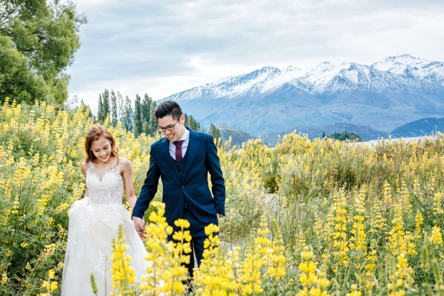 R&M: New Zealand Summer Pre-wedding Photoshoot with Yellow Lupins by Fei on OneThreeOneFour 3