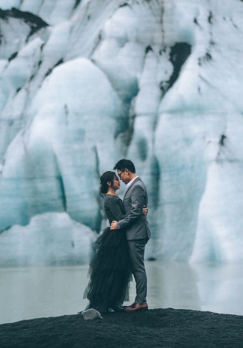 Iceland Pre-Wedding Shoot: Hidden Waterfalls, Glaciers & Black Sand Beaches