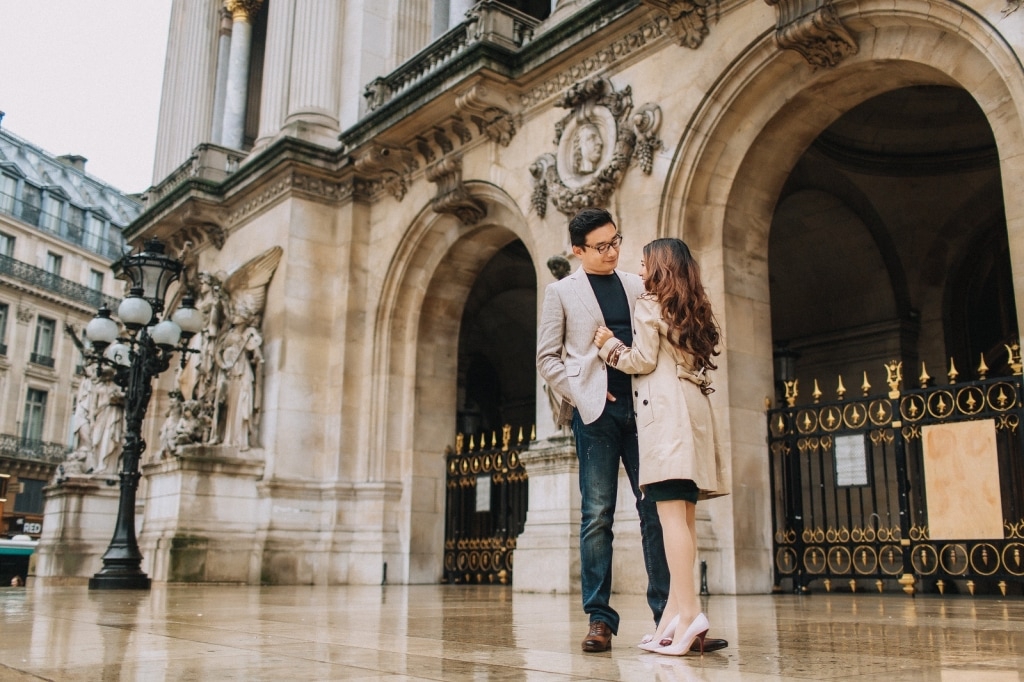 Paris Engagement Photoshoot at Palais Garnier, Galerie Vivienne and Palais Royal by Vin on OneThreeOneFour 0