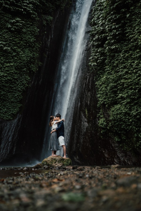 C&K: Hong Kong Couple's pre-wedding photoshoot in Bali at Lake Tamblingan, waterfall, Bali swings and beach by Hendra on OneThreeOneFour 23