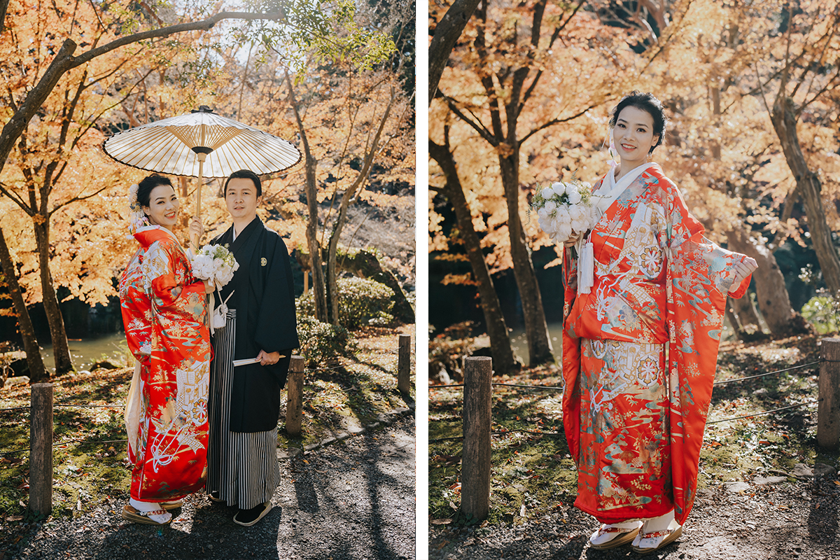 Japan Autumn Pre-Wedding Photoshoot in Tokyo with Maple Leaves by Cui Cui on OneThreeOneFour 4