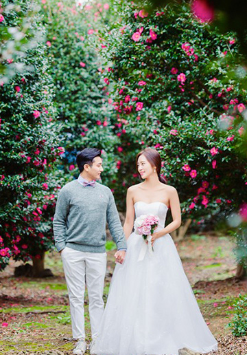 Jeju Island Pre-Wedding Photography in Camellia Hill