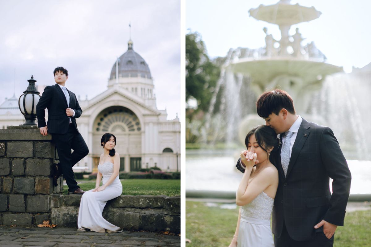Melbourne Pre-wedding Photoshoot At St. Patrick's Cathedral, Carlton Gardens and Fitzroy Gardens In Autumn by Freddie on OneThreeOneFour 18