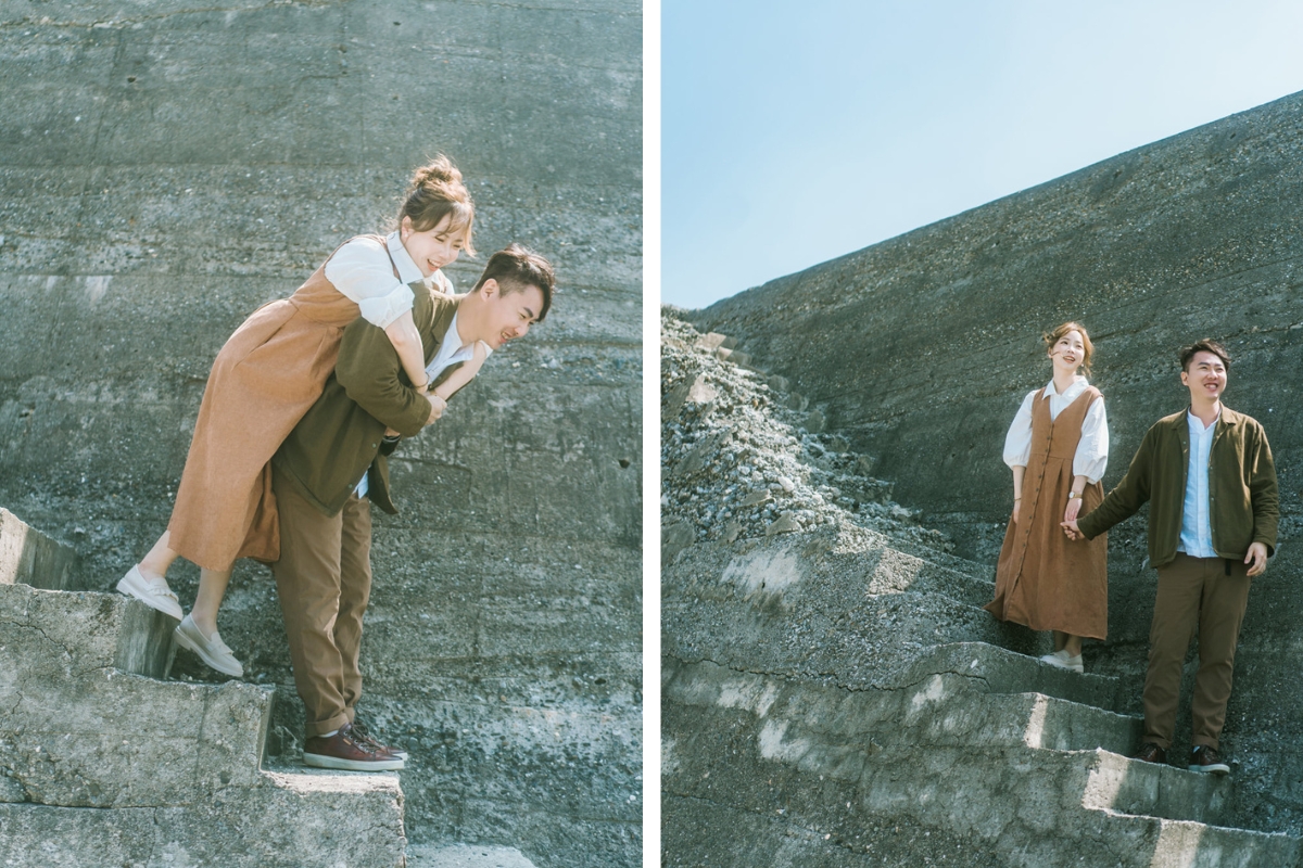 Taiwan Pre-Wedding Photoshoot Ferry Ride Pier Old Town Sea Beach by  on OneThreeOneFour 8