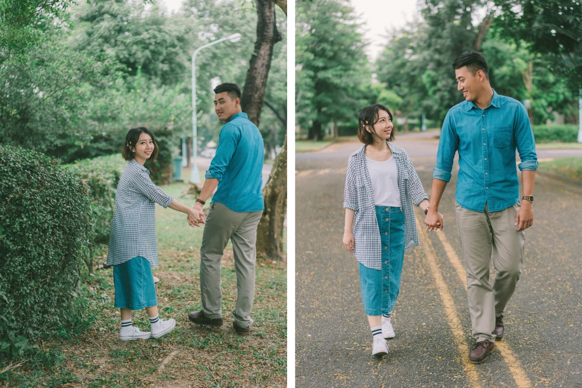 Taiwan Pre-Wedding Photoshoot Abandoned Estate Blue House Gardens by  on OneThreeOneFour 2