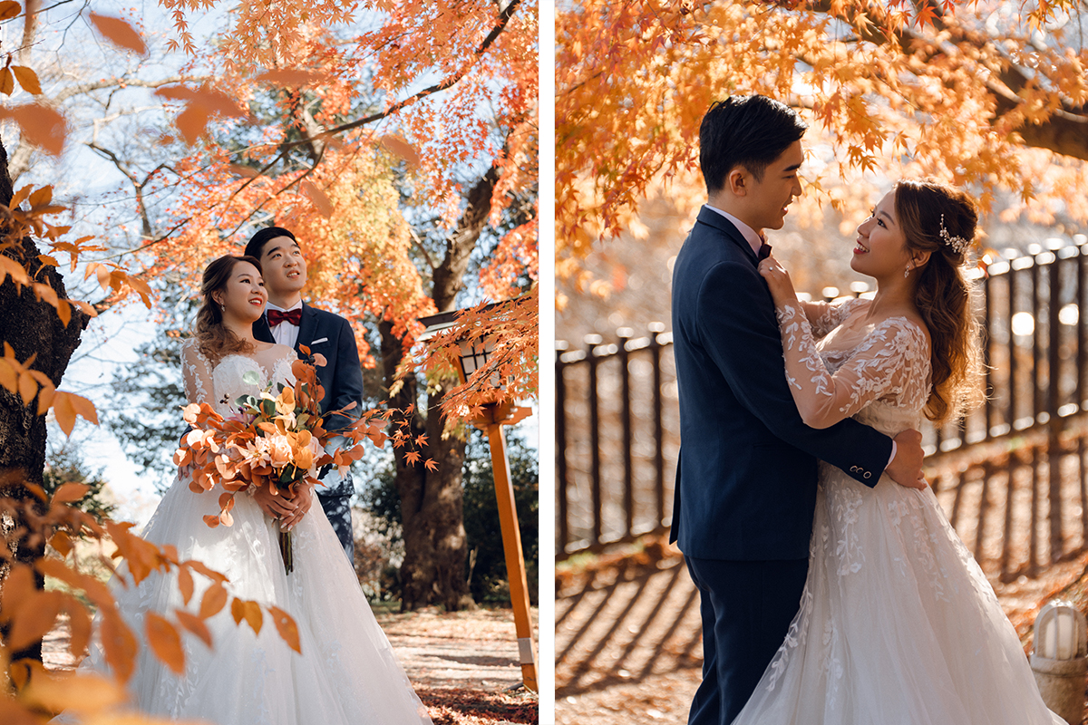 Autumn Maple Leaves Pre-Wedding Photoshoot in Mount Fuji  by Dahe on OneThreeOneFour 6