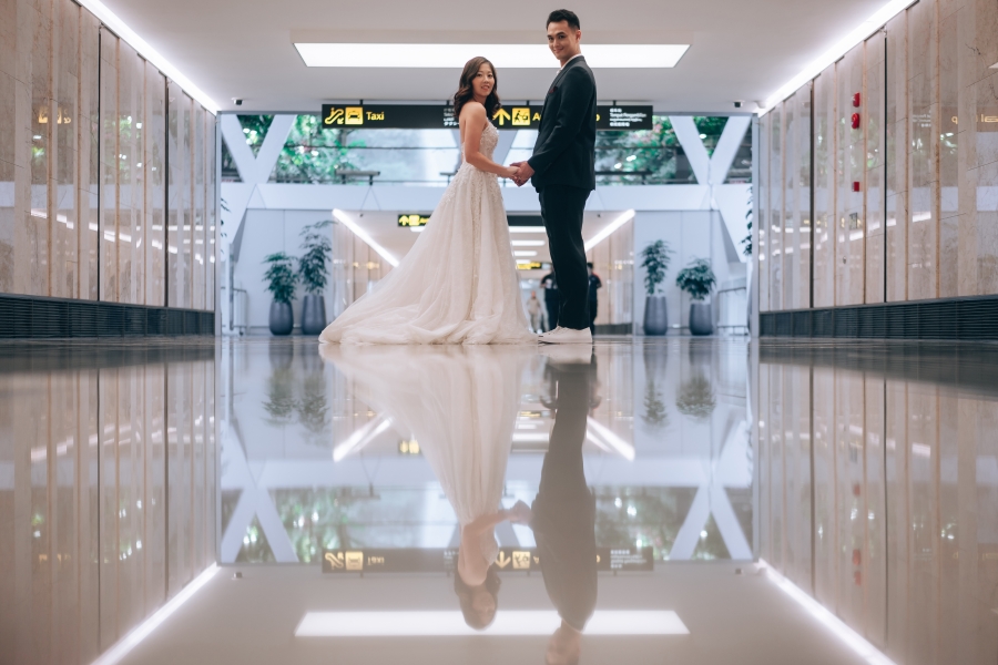 Singapore Pre-Wedding Couple Photoshoot At Jewel, Changi Airport And East Coast Park Beach by Michael on OneThreeOneFour 16