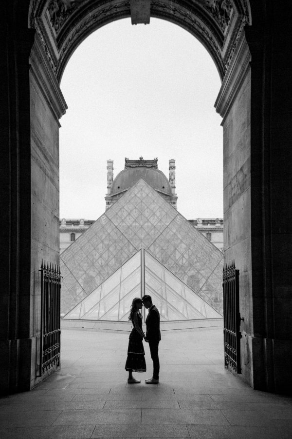 Paris Engagement Photo Session At The Pont Alexandre III Bridge and Louvre Pyramid  by Celine  on OneThreeOneFour 9