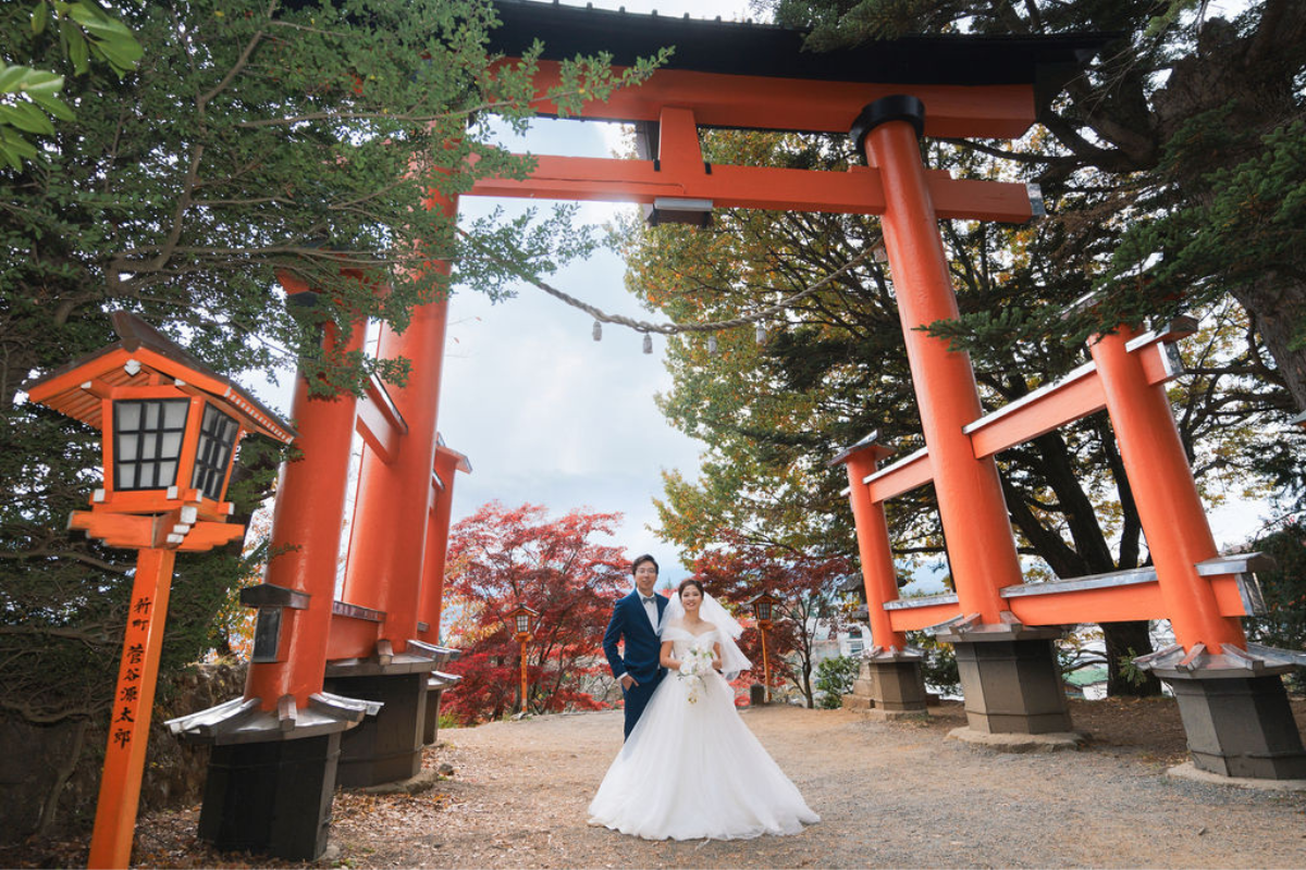 新加坡夫妻在東京進行和服婚紗拍攝 - 忠犬塔、芝公園和河口湖 by Cui Cui on OneThreeOneFour 5