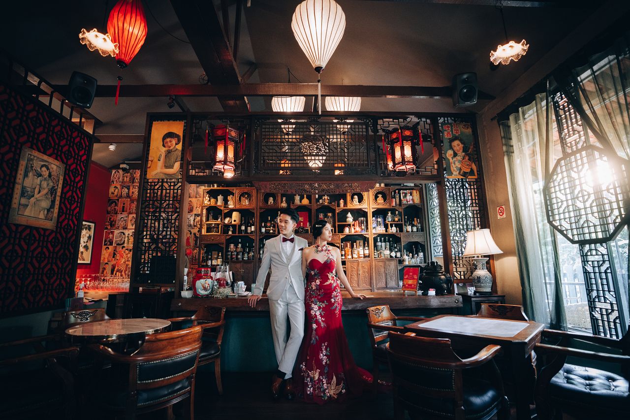 Oriental-inspired Cheongsam Pre-Wedding Photoshoot in Singapore by Michael on OneThreeOneFour 0