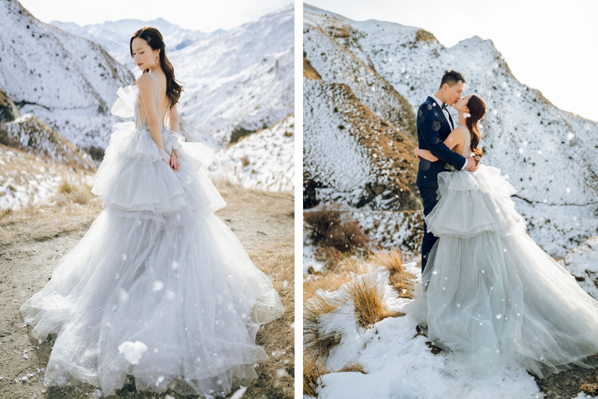 New Zealand Pre-Wedding Photoshoot with Lake Wakatipu, Skippers Canyon, Lake Tekapo, Mount Cook, and Omarama Clay Cliffs by Fei on OneThreeOneFour 8