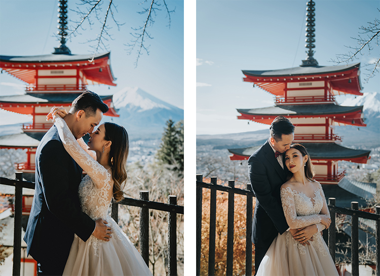 tina yong tokyo japan wedding photoshoot mt fuji chureito pagoda
