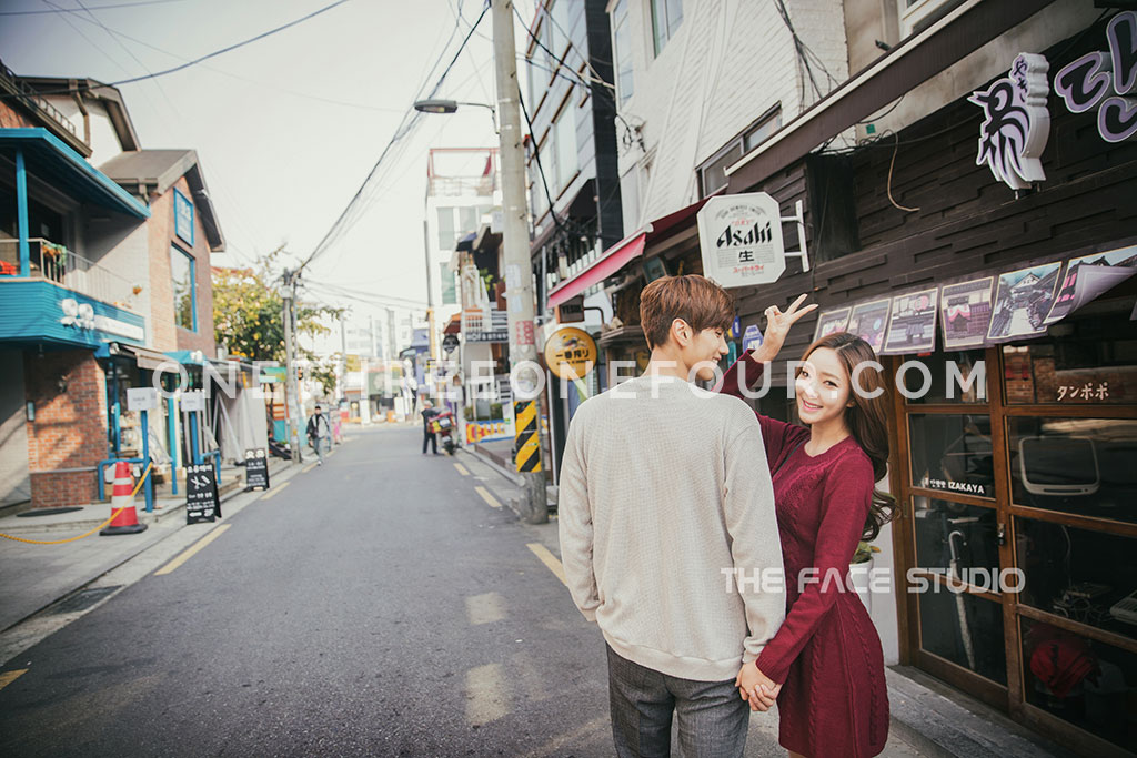 Korean Studio Pre-Wedding Photography: Hongdae (홍대) (Outdoor) by The Face Studio on OneThreeOneFour 23