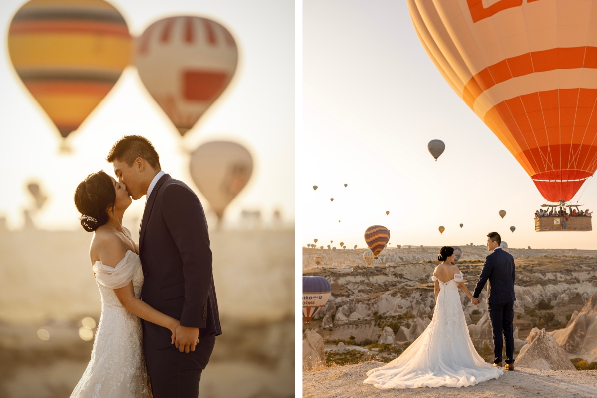 Cappadocia Pre-Wedding Photoshoot Hot Air Balloons Vintage Car Slot Canyon Carpet Shop  by Aric on OneThreeOneFour 1