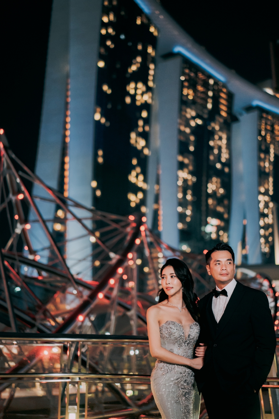 Singapore Pre-Wedding Photoshoot At Cloud Forest, Fort Canning Spiral Staircase And Marina Bay For Korean Couple  by Michael  on OneThreeOneFour 10
