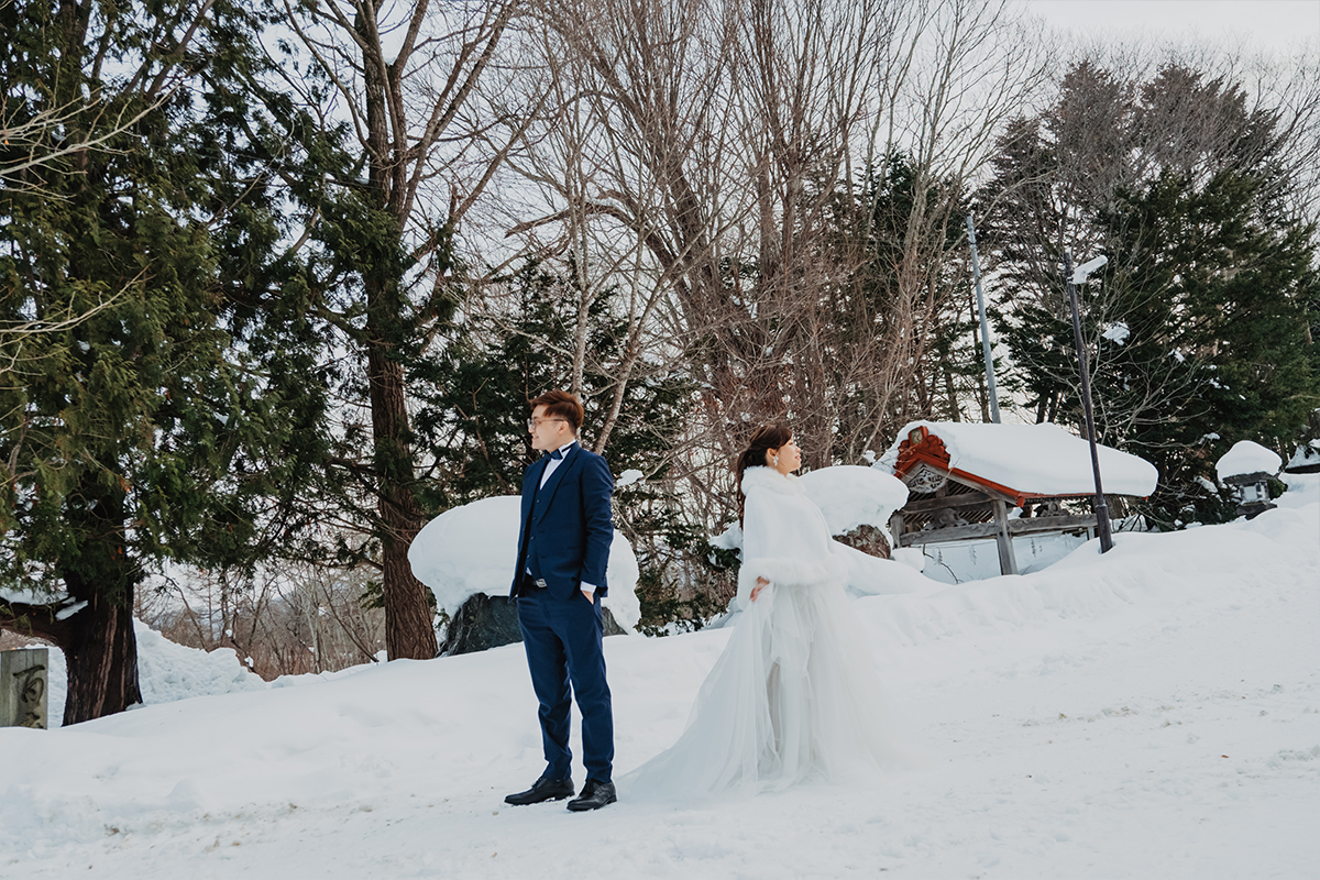 Japan Hokkaido Winter Wonderland Photoshoot at Forest, Niseko & Shrine  by Kuma on OneThreeOneFour 16