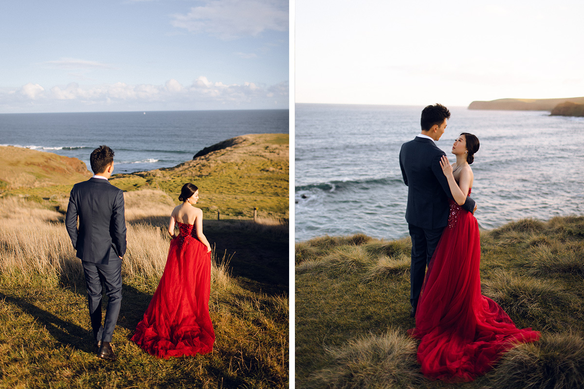 Melbourne Pre-wedding Photoshoot at St Patrick's Cathedral, Flinders Street Railway Station & Flinders Cliffs by Freddie on OneThreeOneFour 15