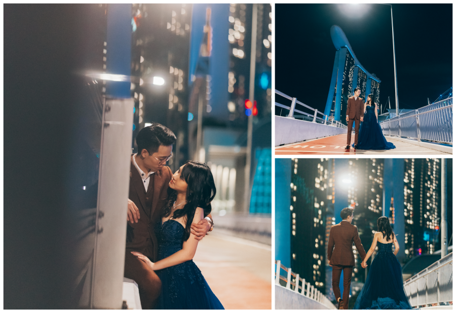 Singapore Pre-Wedding Photoshoot With Couple And Their Dogs At Bishan Park And Night Shoot At MBS by Michael on OneThreeOneFour 24