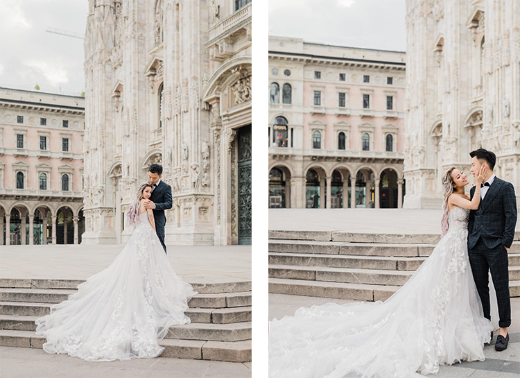 milan cathedral wedding photoshoot