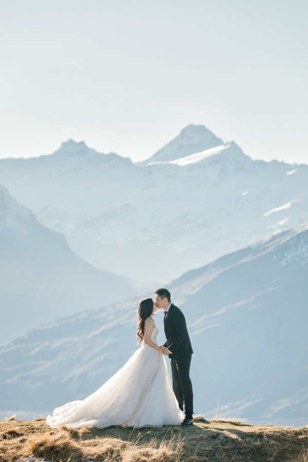 Romantic helicopter outdoor prewedding photoshoot in New Zealand by Fei on OneThreeOneFour 30