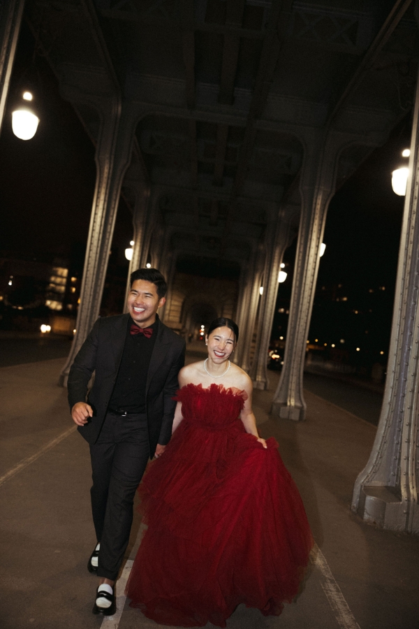 Paris Pre-Wedding Photoshoot with Eiﬀel Tower Louvre Museum Parisian Cafe Vintage Car Rooftop Night  by OneThreeOneFour on OneThreeOneFour 61