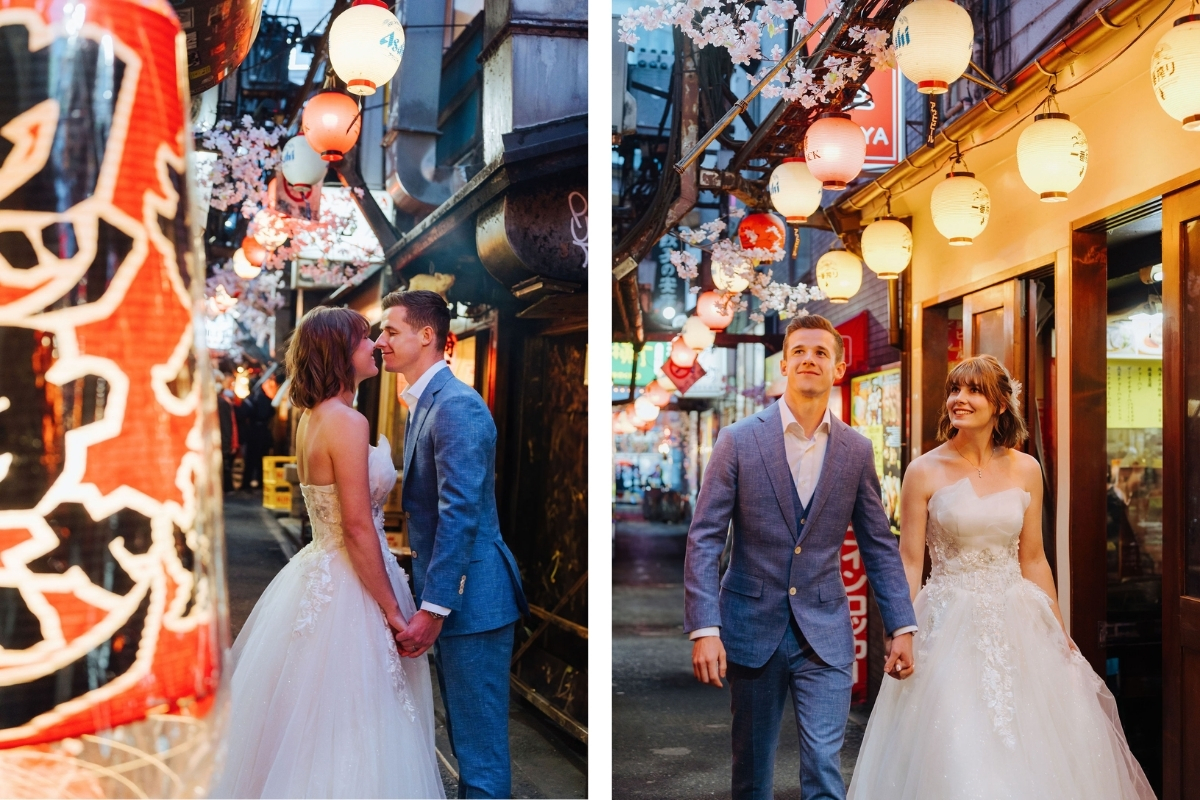 Tokyo Pre-Wedding Photoshoot with Shioiri Park, Lake Kawaguchiko, and Shinjuku by Dahe on OneThreeOneFour 18