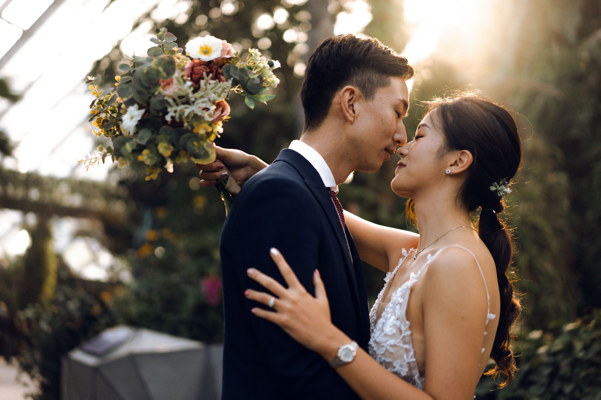 Sunset Prewedding Photoshoot At Cloud Forest, Gardens By The Bay  by Samantha on OneThreeOneFour 8