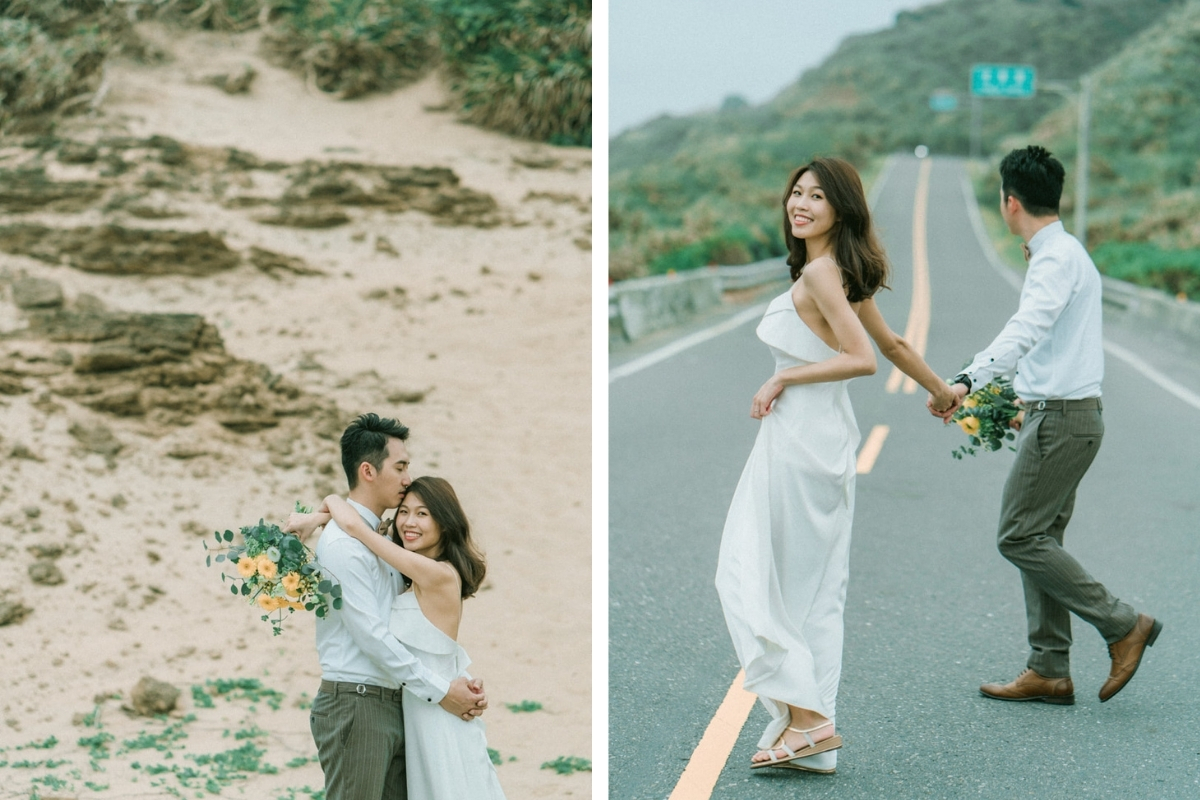 Taiwan Pre-Wedding Photoshoot Cafe Pier Lighthouse Countryside Street Beach by  on OneThreeOneFour 37