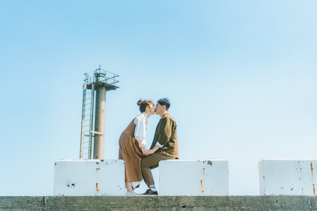 Taiwan Pre-Wedding Photoshoot Ferry Ride Pier Old Town Sea Beach by  on OneThreeOneFour 15