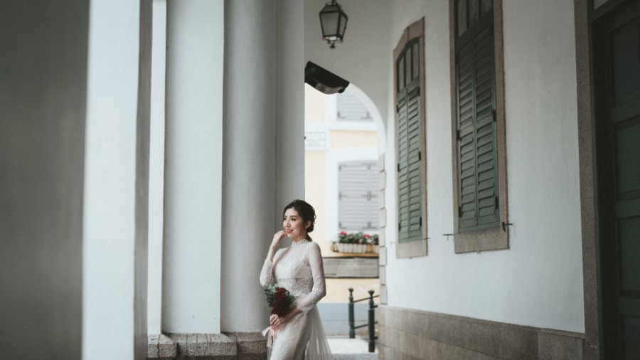 Macau Outdoor Pre-Wedding Photoshoot At Largo do Senado, Pousada de Coloane by Eden on OneThreeOneFour 5