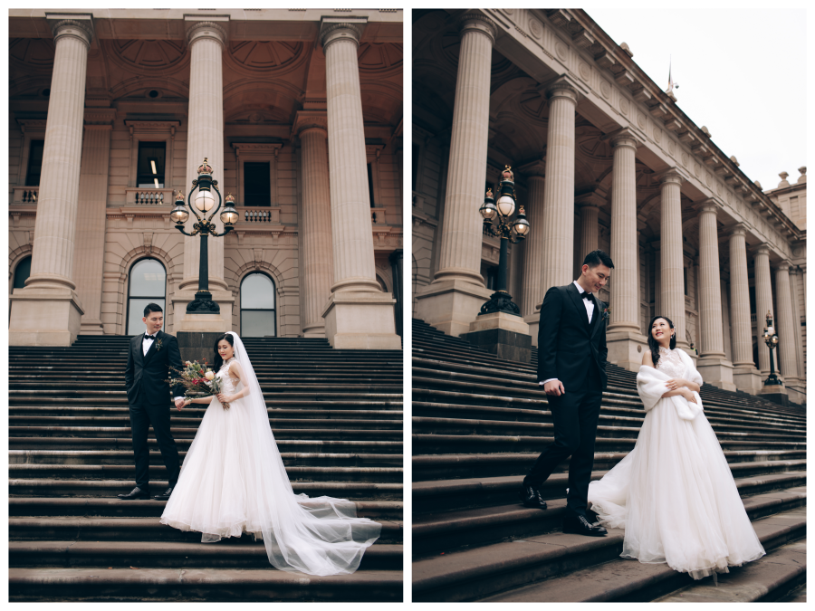 Melbourne Autumn Pre-Wedding Photoshoot At Carlton Garden, Parliament Building And Windsor Hotel by Freddie on OneThreeOneFour 21
