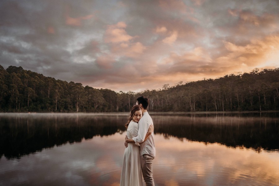 C&S: Perth pre-wedding overlooking a valley, with whimsical forest and lake scene by Jimmy on OneThreeOneFour 6