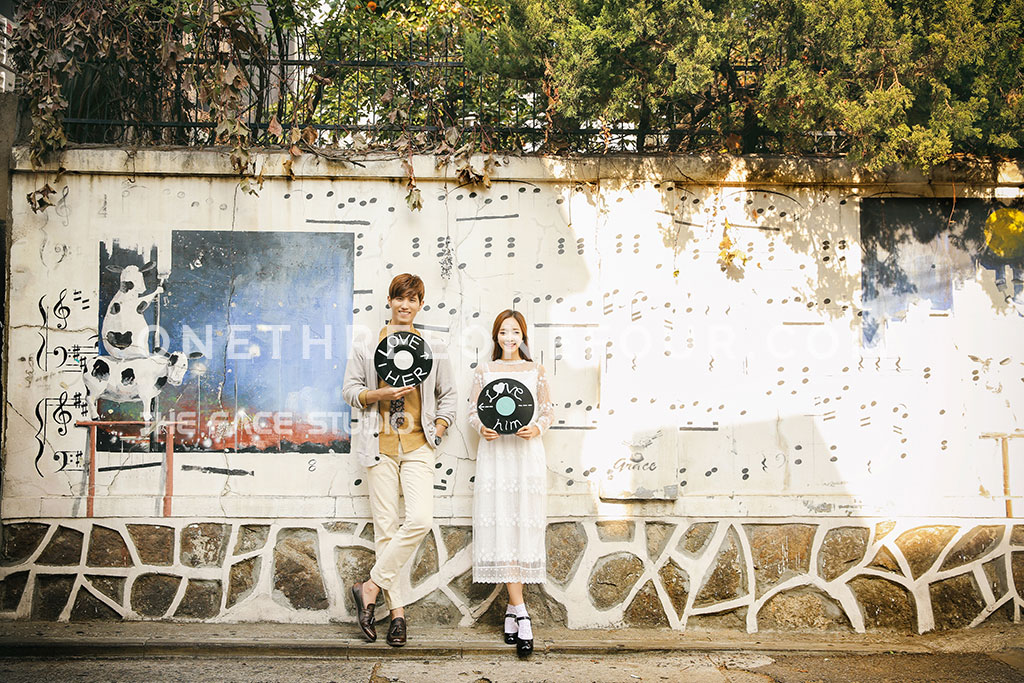 Korean Studio Pre-Wedding Photography: Hongdae (홍대) (Outdoor) by The Face Studio on OneThreeOneFour 19