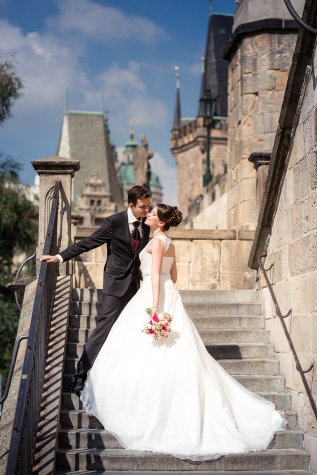 Prague Elopement Wedding At Spanish Synagogue And Charles Bridge  by Roman  on OneThreeOneFour 19
