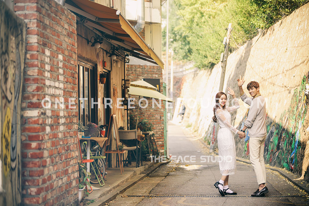 Korean Studio Pre-Wedding Photography: Hongdae (홍대) (Outdoor) by The Face Studio on OneThreeOneFour 18