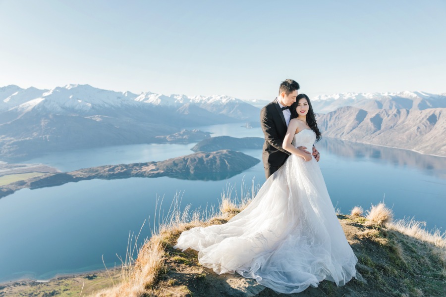 Romantic helicopter outdoor prewedding photoshoot in New Zealand by Fei on OneThreeOneFour 26