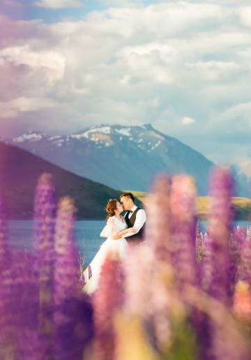 New Zealand Outdoor Pre-Wedding Photoshoot At Christchurch, Lake Tekapo And Mount Cook National Park