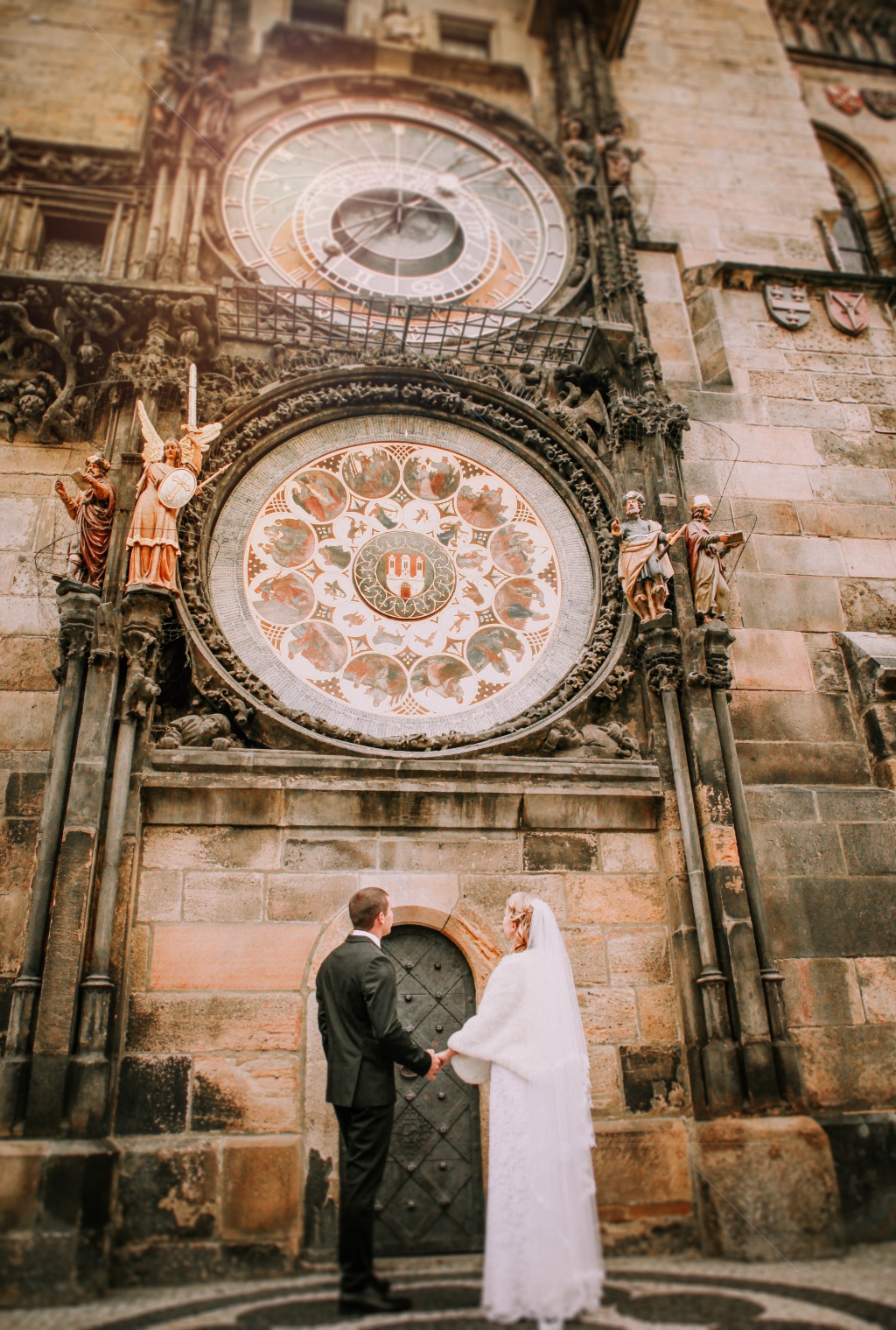 Prague Wedding Photoshoot in Autumn At Old Town Square, Charles Bridge And Astronomical Clock by Vickie  on OneThreeOneFour 23