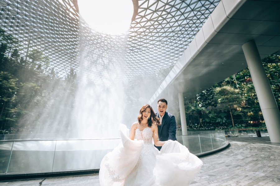 Singapore Pre-Wedding Couple Photoshoot At Jewel, Changi Airport And East Coast Park Beach by Michael on OneThreeOneFour 10