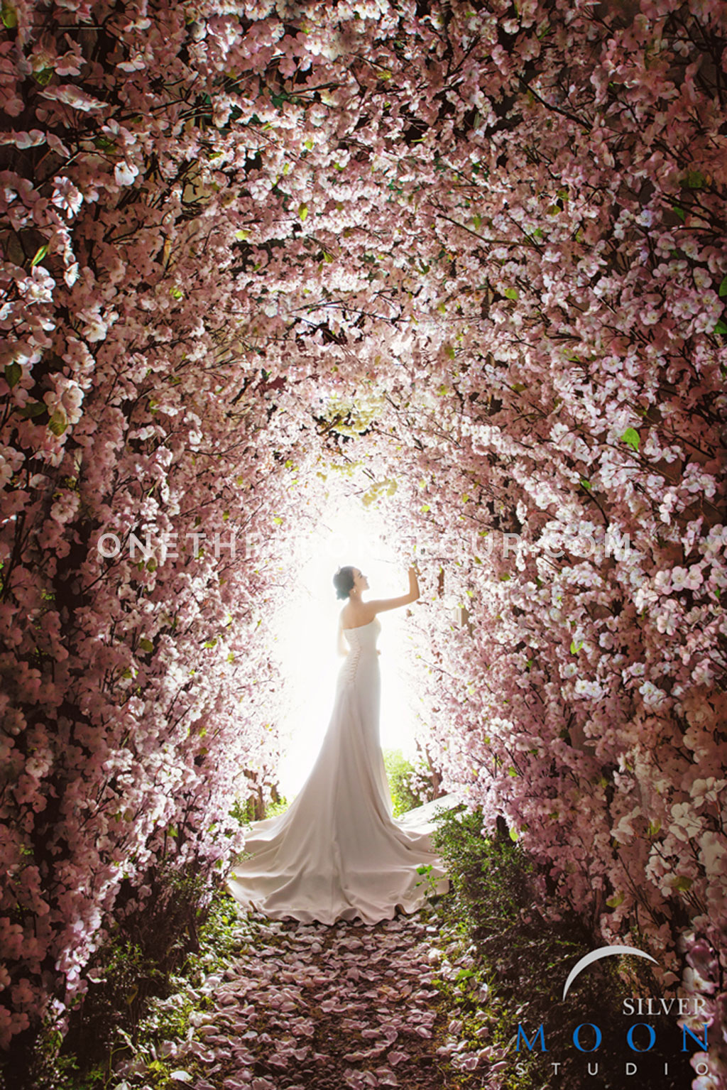 Korean Studio Pre-Wedding Photography: Floral Concept | Silver Moon Studio  | OneThreeOneFour