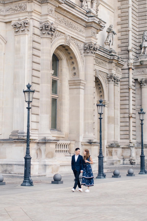 Paris Engagement Photo Session At The Pont Alexandre III Bridge and Louvre Pyramid  by Celine  on OneThreeOneFour 12