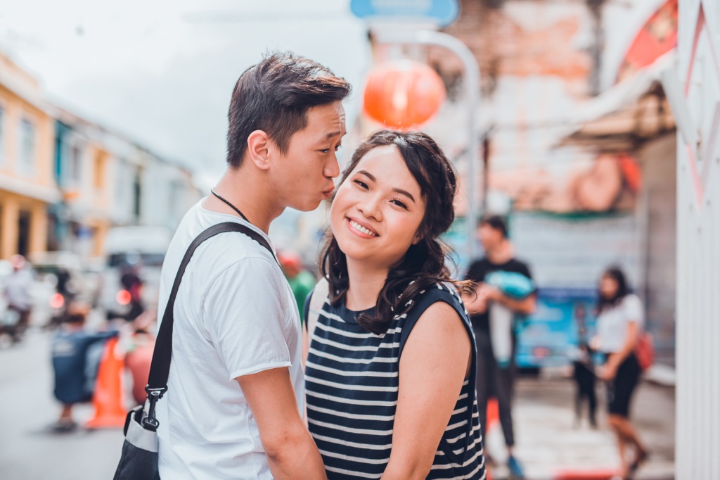 Engagement Photoshoot In Phuket At Phuket Old Town And Beach For Hong Kong Couple by Por  on OneThreeOneFour 16